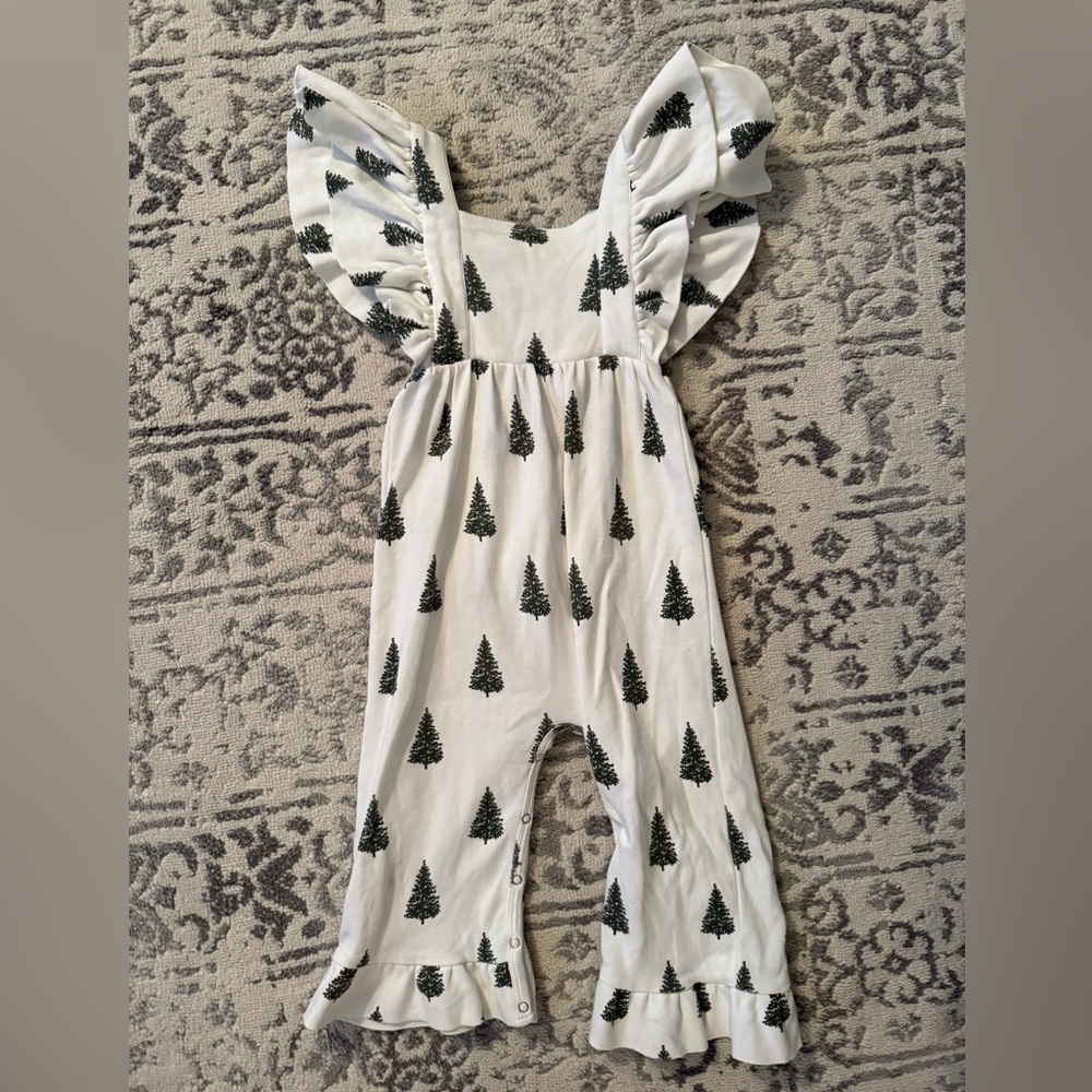 Kate Quinn Cotton Pine Tree Cotton Jumpsuit | 18-24 months